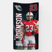 Senior Football Team Player Sports Photo Vertical Spandoek (Verticaal)