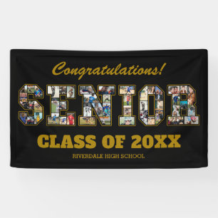 Senior Foto Collage Afstudeerfeest Welkom Spandoek