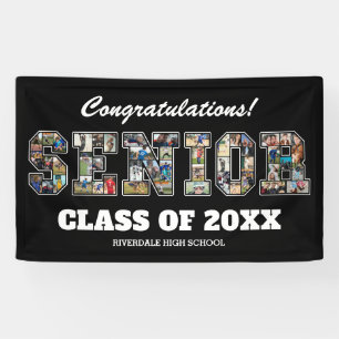 Senior Foto Collage School Afstudeerfeest Bord Spandoek