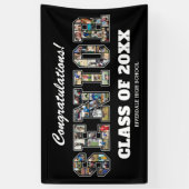 Senior Foto Collage School Afstudeerfeest Bord Spandoek (Verticaal)