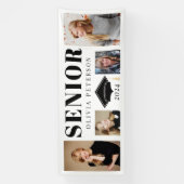 Senior Fotocollage Afstuderen Klasse van 2024 Spandoek (Verticaal)