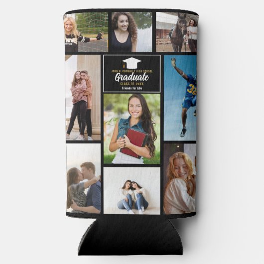 Senior Friends Photo Collage 2023 Graduation Party Seltzer Blikjeskoeler (Achterkant)