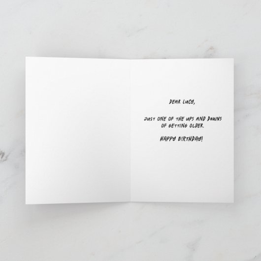 Senior Funny Flashback Add a Name Birthday Card Kaart (Binnen)