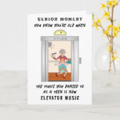 Senior Funny Flashback Add a Name Birthday Card Kaart (Gele Bloem)