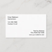 Senior geriatrische zorg Visitekaartjes Afsprakenkaartje (Achterkant)