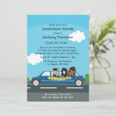 Senior Girl drive by graduation Party Photo Kaart (Staand voorkant)