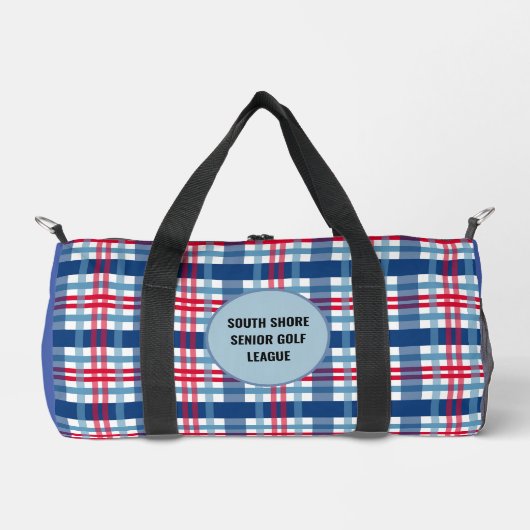 Senior Golfer Mannen/Vrouwen Duffel Bag Rood Blauw Plunjezak (Voorkant)