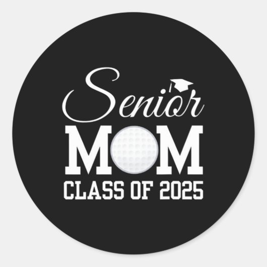 Senior golfmoeder 2025 CL van 2025 Afstuderen teru Ronde Sticker (Voorkant)