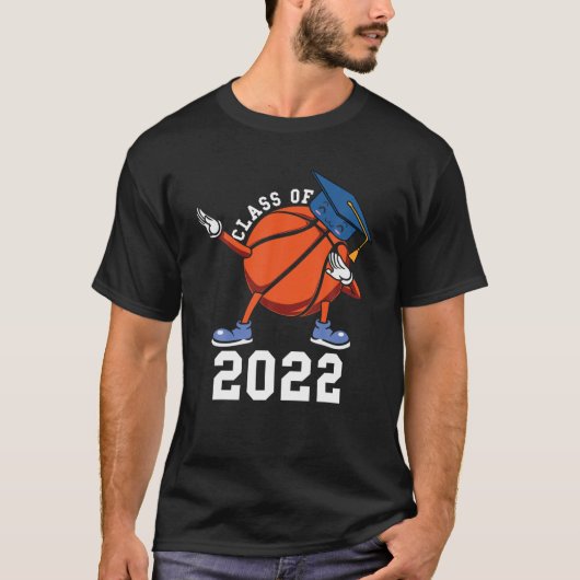 Senior Grads Class Of 2022 Basketball Dabbing Grad T-shirt (Voorkant)