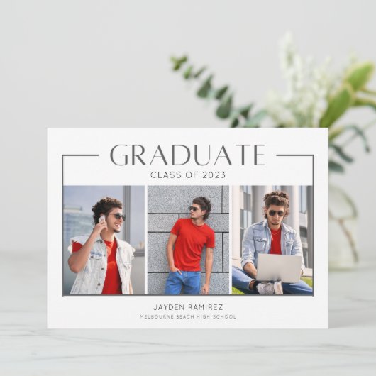 Senior Guy 3 Foto High School Afstuderen (Staand voorkant)