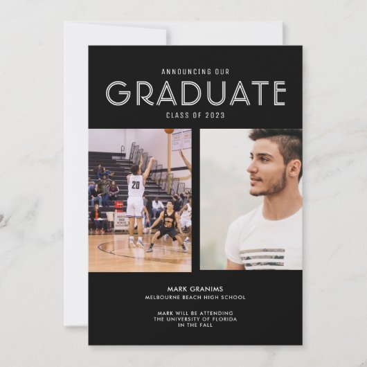 Senior Guy Photo High School Afstuderen (Voorkant)