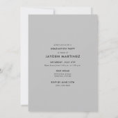 Senior Guy Three Photo Graduparty Uitnodiging (Achterkant)