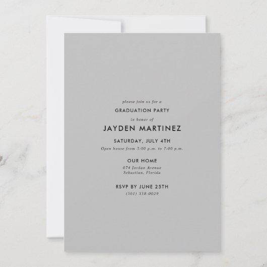 Senior Guy Three Photo Graduparty Uitnodiging (Achterkant)