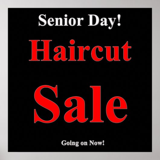 Senior Haircut Sale Poster Matte (Voorkant)