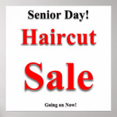 Senior Haircut Sale Poster Matte (Voorkant)