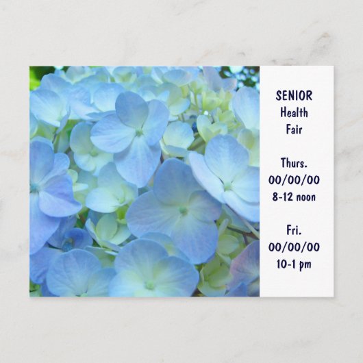 SENIOR Health Fair Invitation Kaarten, aangepast B Uitnodiging Briefkaart (Voorkant)
