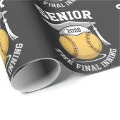 Senior Het Laatste Inning 2026 Softbal Afstuderen Cadeaupapier (Rol Hoek)