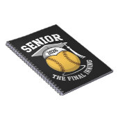 Senior Het Laatste Inning 2026 Softbal Afstuderen Notitieboek (Rechterzijde)