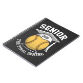 Senior Het Laatste Inning 2026 Softbal Afstuderen Notitieboek (Linkerzijde)