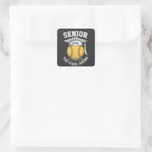 Senior Het Laatste Inning 2026 Softbal Afstuderen Vierkante Sticker (Tas)