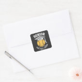 Senior Het Laatste Inning 2026 Softbal Afstuderen Vierkante Sticker (Envelop)