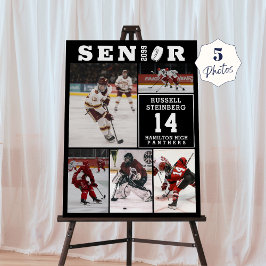 Senior Hockey Speler Naam Nummer 5 Foto Collage