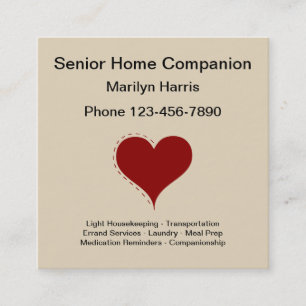 Senior Home Companion Vierkante Visitekaartje