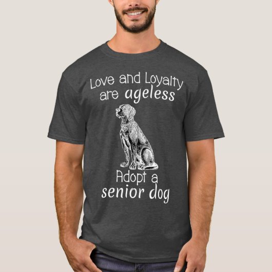 Senior Hond Adoption Tshirt voor Redding Advocaten (Voorkant)