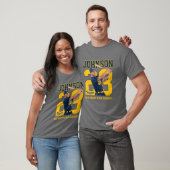 Senior honkbalspeler nummer aangepaste foto geel t-shirt (Unisex)
