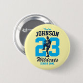 Senior honkbalteam middelbare school sporter ronde button 5,7 cm (Voorkant /achterkant)