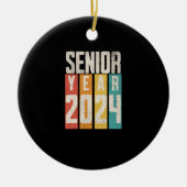 Senior jaar 2024 keramisch ornament (Voorkant)
