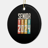 Senior jaar 2024 keramisch ornament (Links)