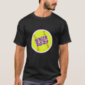 Senior Jaar 2024 op Geel Softbal T-shirt (Voorkant)