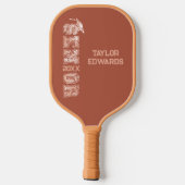 Senior Jaar Afstudeerder Afstuderen Glitter Jaar Pickleball Paddle (Achterkant)