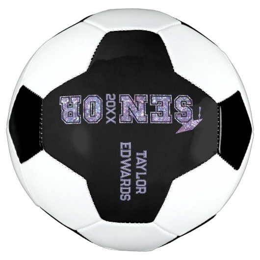 Senior Jaar Afstudeerder Afstuderen Glitter Jaar Voetbal (Gedraaid)