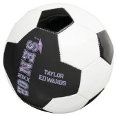 Senior Jaar Afstudeerder Afstuderen Glitter Jaar Voetbal (Drie kwart)