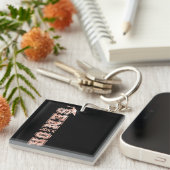Senior Jaar Afstudeerder Afstuderen Glitter Sequin Sleutelhanger (Voorkant Rechts)