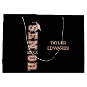 Senior Jaar Afstudeerder Foto Afstuderen Glitter J Groot Cadeauzakje (Achterkant)