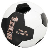 Senior Jaar Afstudeerder Foto Afstuderen Glitter J Voetbal (Drie kwart)