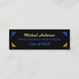 Senior jaar afstuderen - Kaart Gold Foil invoegen Contactkaartje