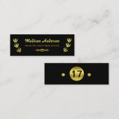 Senior jaar kaart afstuderen - Gold Black invoegen Contactkaartje (Voorkant / Achterkant)