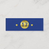 Senior jaar kaart afstuderen Invoegen Gold Blue Contactkaartje (Achterkant)