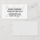 Senior jaar kaart afstuderen naam invoegen grijze contactkaartje (Voorkant / Achterkant)