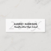 Senior jaar kaart voor afstuderen - Grijze code 2 Contactkaartje (Voorkant)