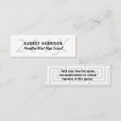 Senior jaar kaart voor afstuderen - Grijze code 2 Contactkaartje (Voorkant / Achterkant)