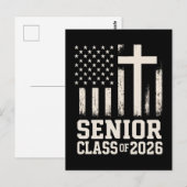 Senior Klas 2026 Kruis Vlag Nederland USA Briefkaart (Voorkant / Achterkant)