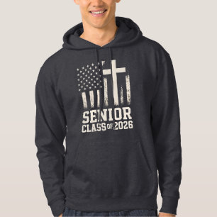 Senior Klas 2026 Kruis Vlag Nederland USA Hoodie