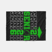 Senior klas van 2026 afstuderen 2026 groen fleece deken (Voorkant (Horizontaal))