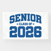Senior Klas van 2026 Blauwe Afstudeerdesign Stout  Spandoek (Horizontaal)