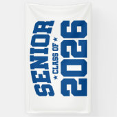 Senior Klas van 2026 Blauwe Afstudeerdesign Stout  Spandoek (Verticaal)